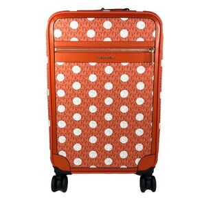 NEW Michael Kors Travel Small Trolley Rolling Suitcase Carry On Bag Red Clay